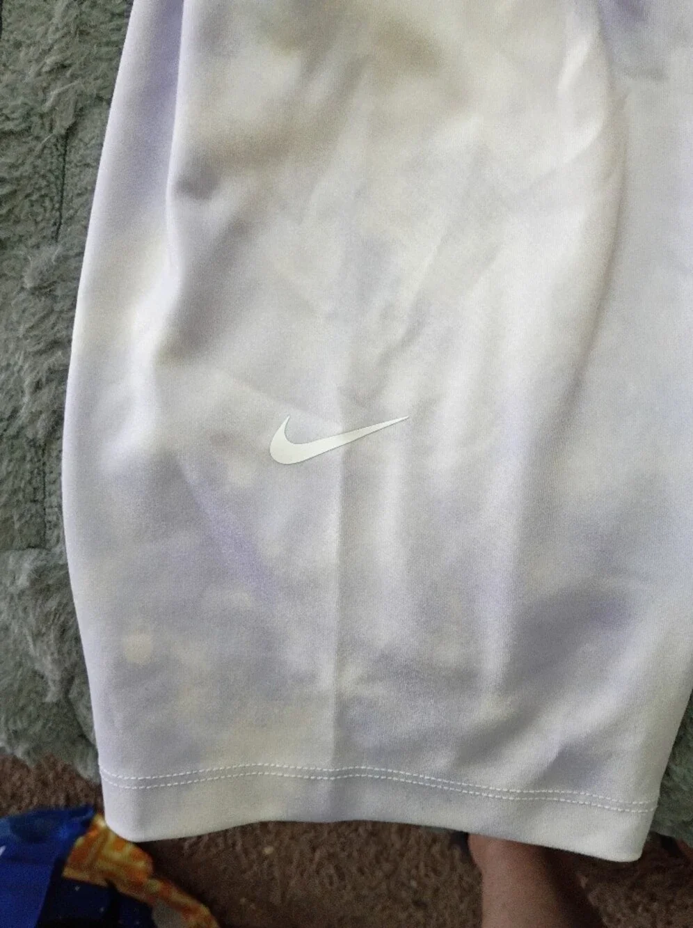 Women's Plus Size Lavender/White Athletic Capri Leggings